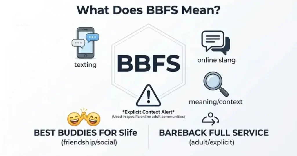 What does BBFS mean explained in a simple infographic about the abbreviation and its online slang context.