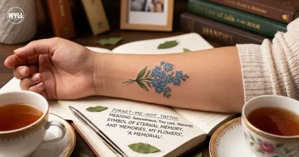 forget-me-not-tattoo-meaning infographic