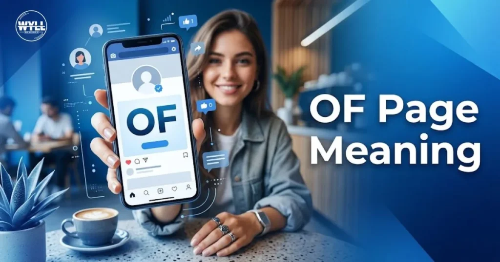 OF Page Meaning – a person viewing an OF page on a smartphone