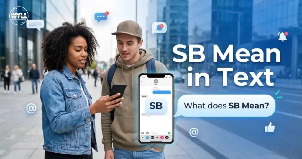 SB Mean in Text – two friends discussing the meaning of SB in a text message