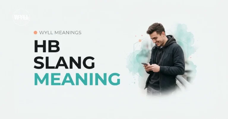 HB meaning explained with a man holding a phone, featuring bold text and a clean, modern design.
